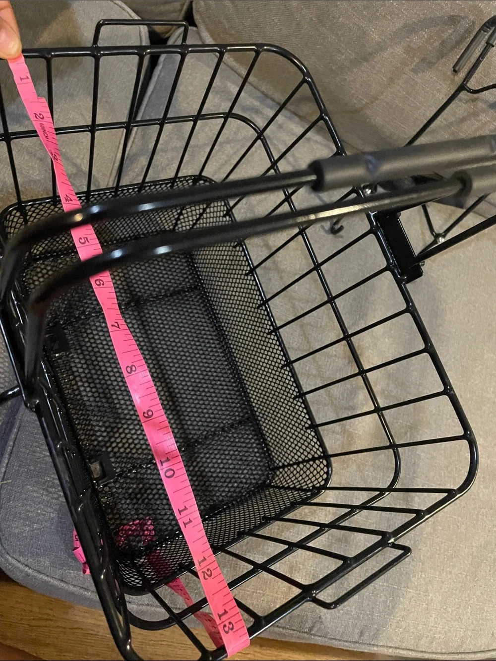 Bicycle Black Metal Wire Basket